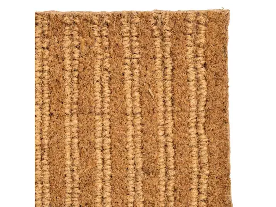 Tapis en fibre naturelle et caoutchouc marron 60x40