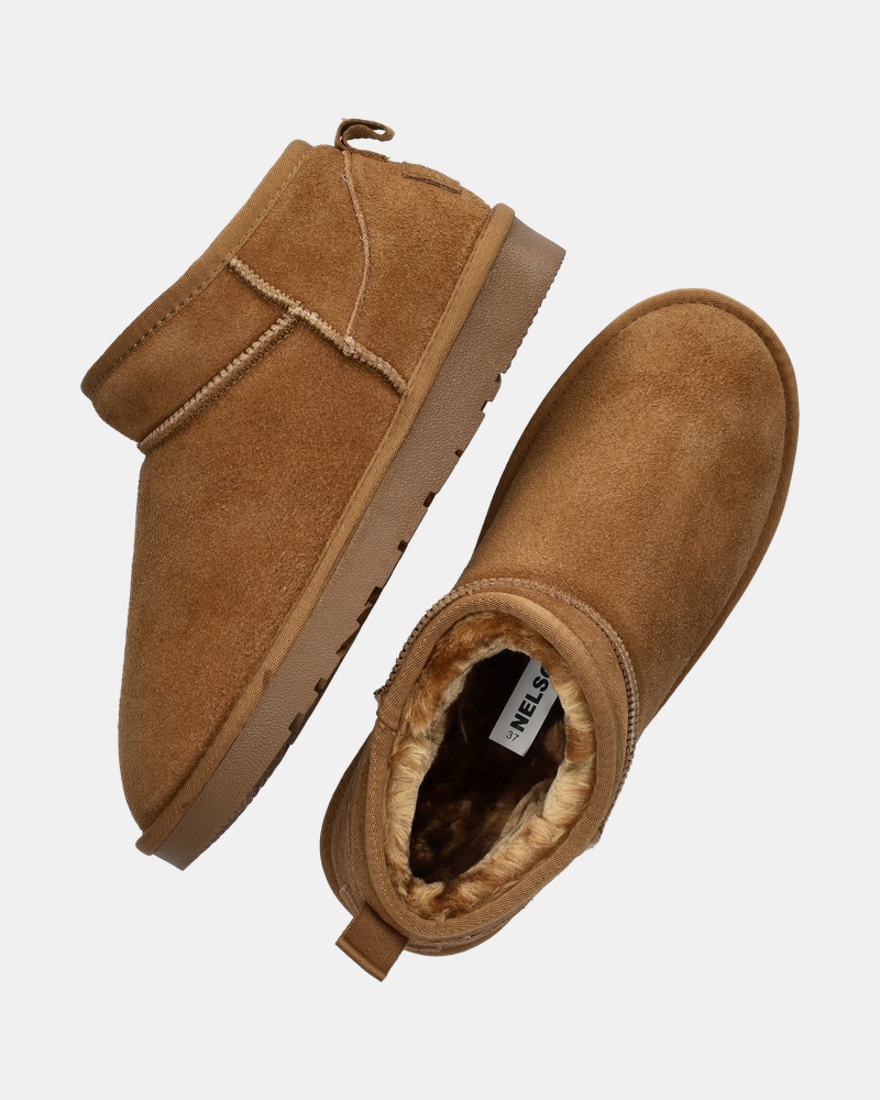 Nelson Gevoerde boots  - bruin