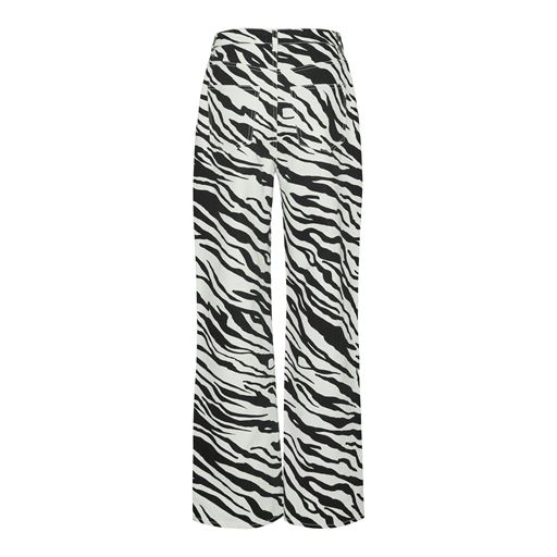 Vero Moda Tessa Wide Zebra Jeans, Bright White, W30/L32