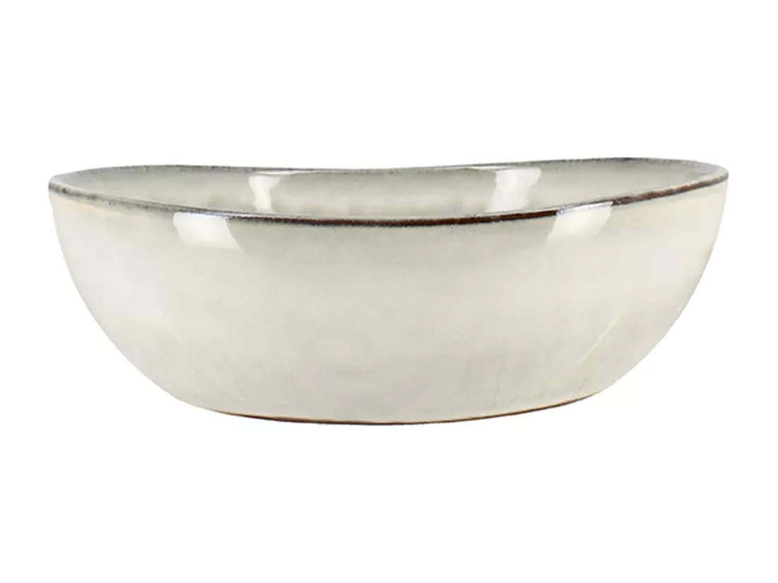 Ogo Living - Lot 6 Assiettes Creuses Boral 21cm En Gres Beige
