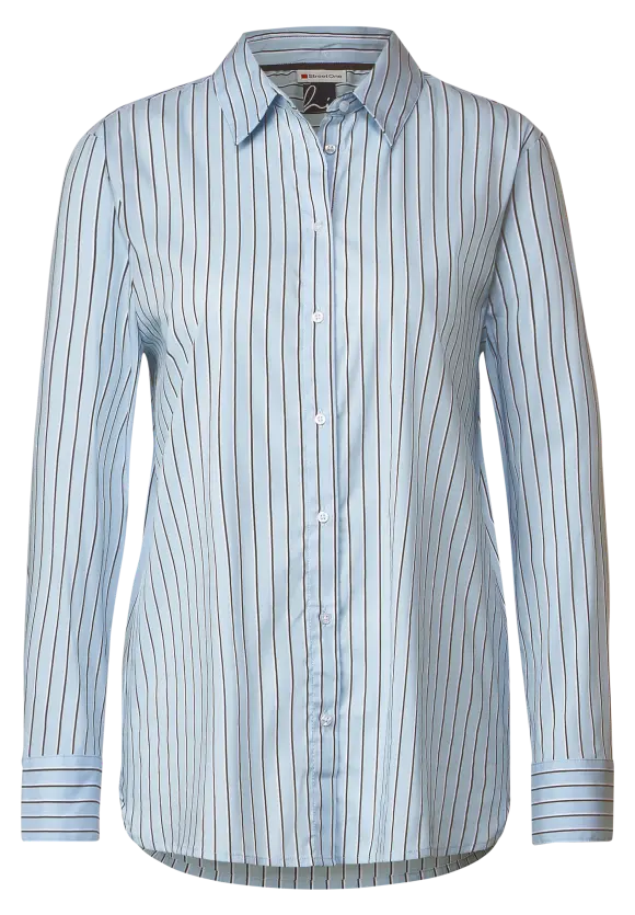 Office Streifenbluse - light sublime blue