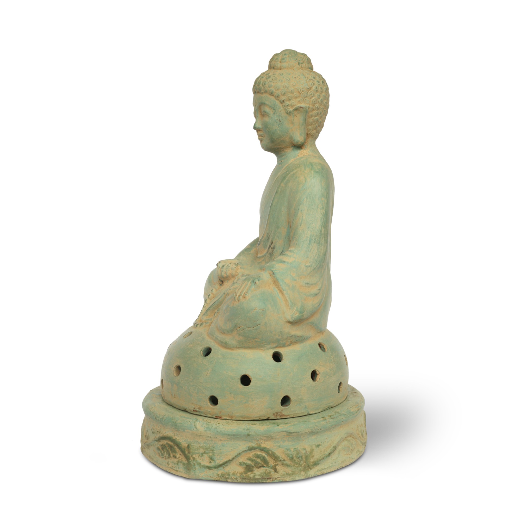 Laterne 'Buddha sitzend', H 58 cm, T 35 cm, B 35 cm von fischer's lagerhaus