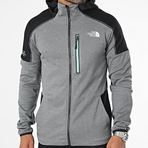 Sweat Capuche Zippé Lab FZ Gris Noir
