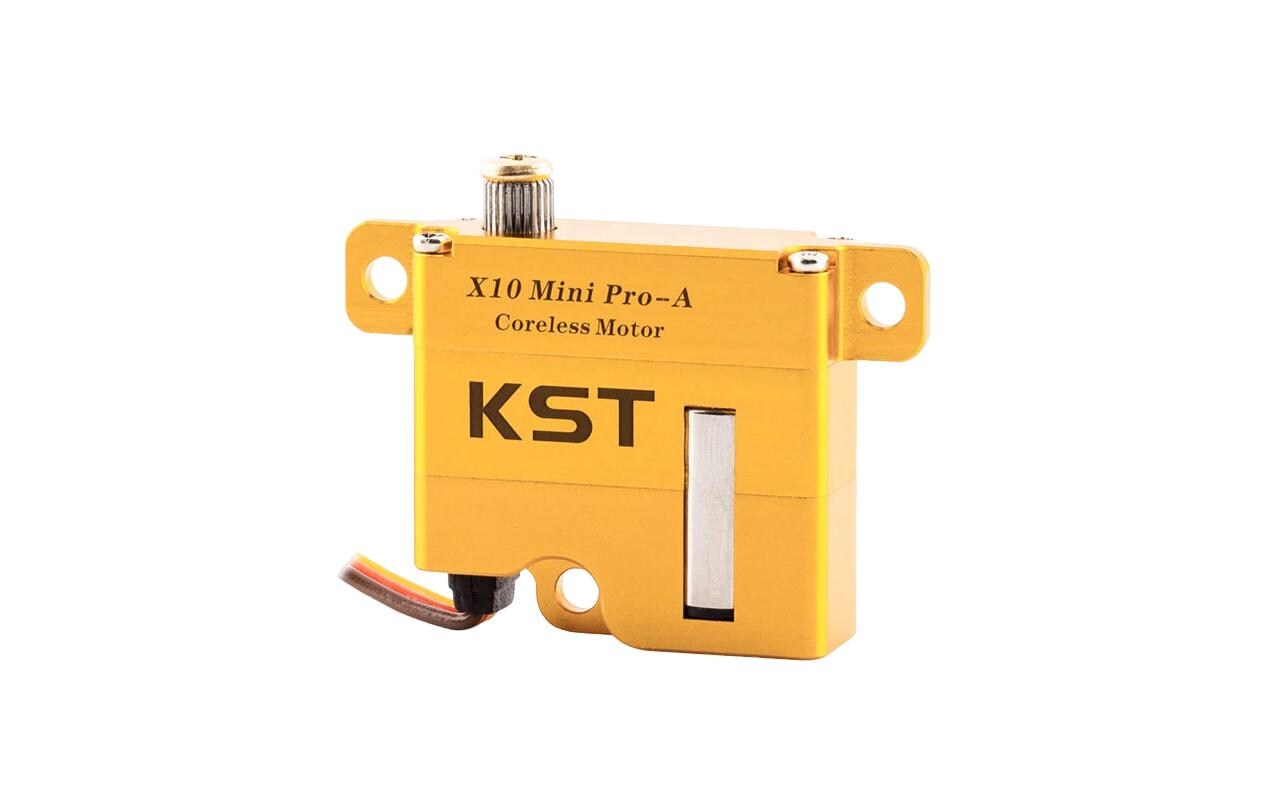 Flächenservo X10 Mini Pro-A V8.0 8 kg, 0.08 s, Digital HV10 mm Flächenservo mit Metallgetriebe für Profianwendungen