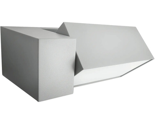 Buitenwandlamp, 1-lichts, grijs