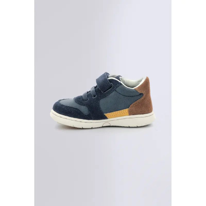 Kickbuvar Marine noir camel BASKETS BASSES Synthétique Garçon