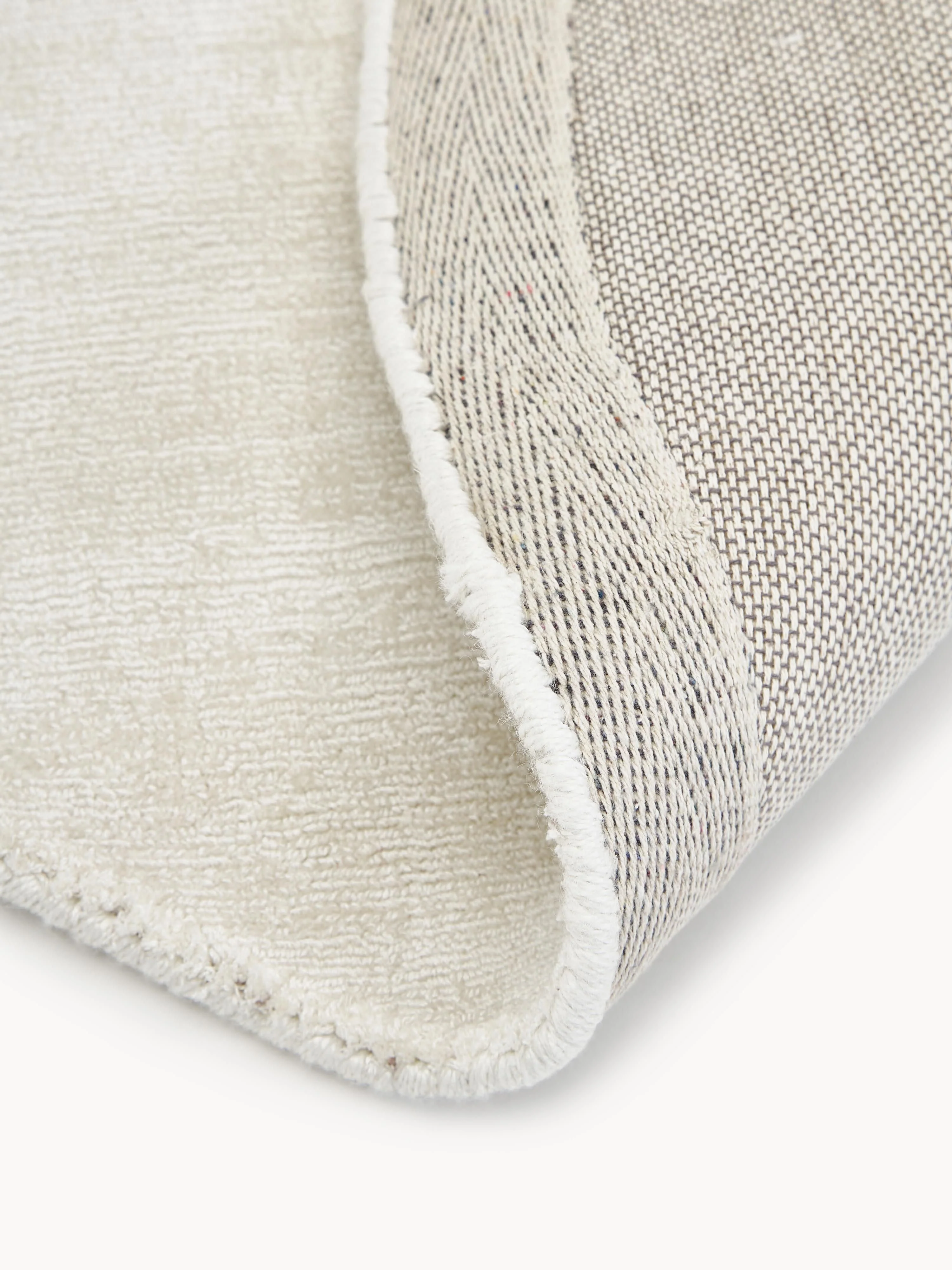 Rond viscose vloerkleed Jane, handgeweven