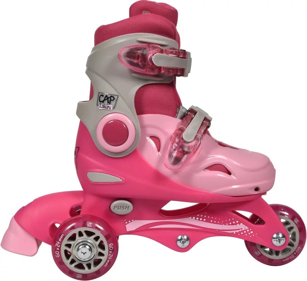 ROLLERS EVOLUTIFS 3 ROUES TAILLE 30-33 ROSE