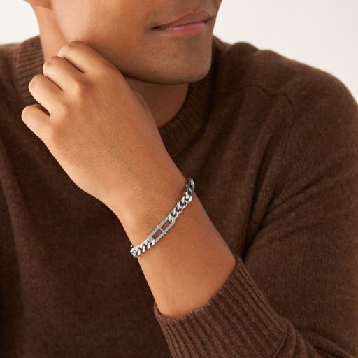 Fossil Herrearmbånd, Sølv