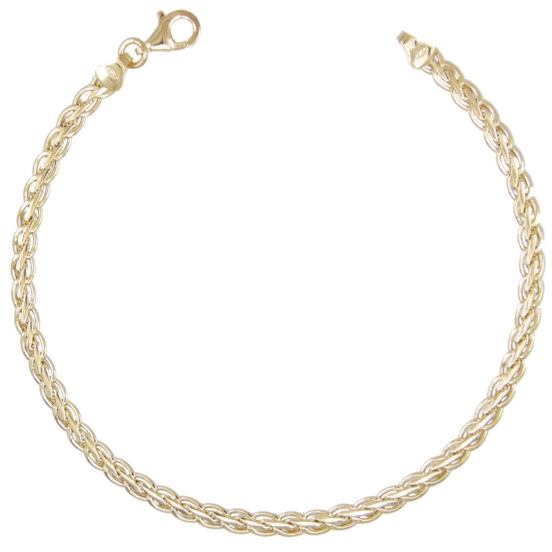 Bracelet Femme Or Jaune - Maille Palmier 