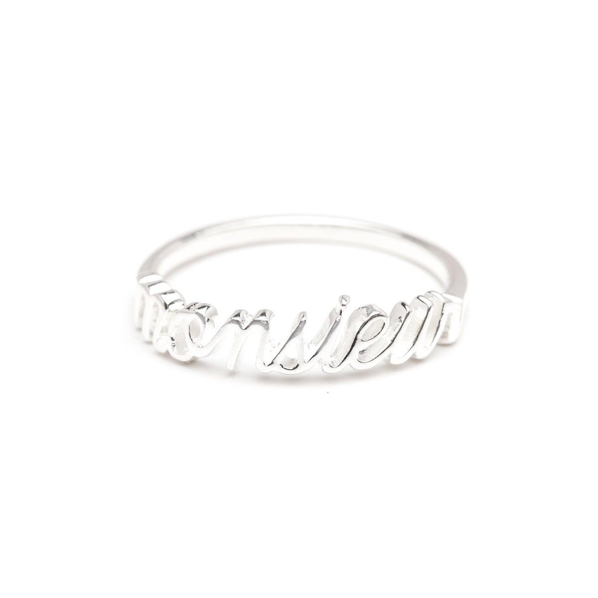 bague argent - MONSIEUR