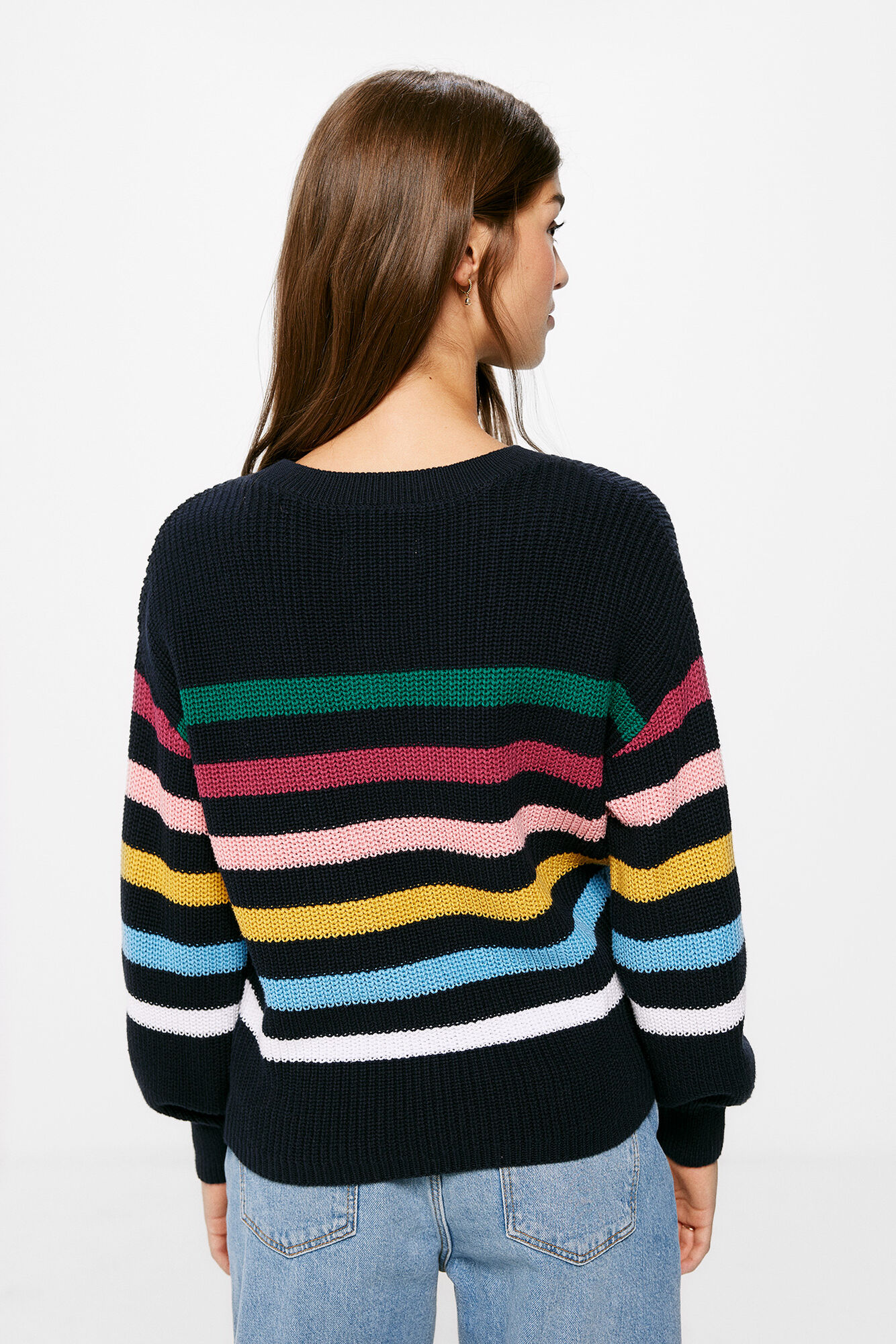 Camisa listrada multicolorida