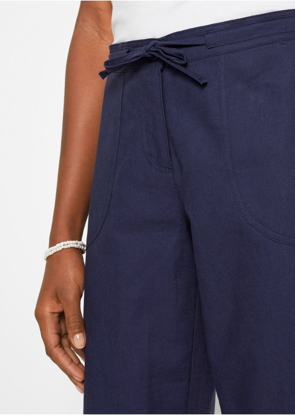 Pantalon en lin 3/4