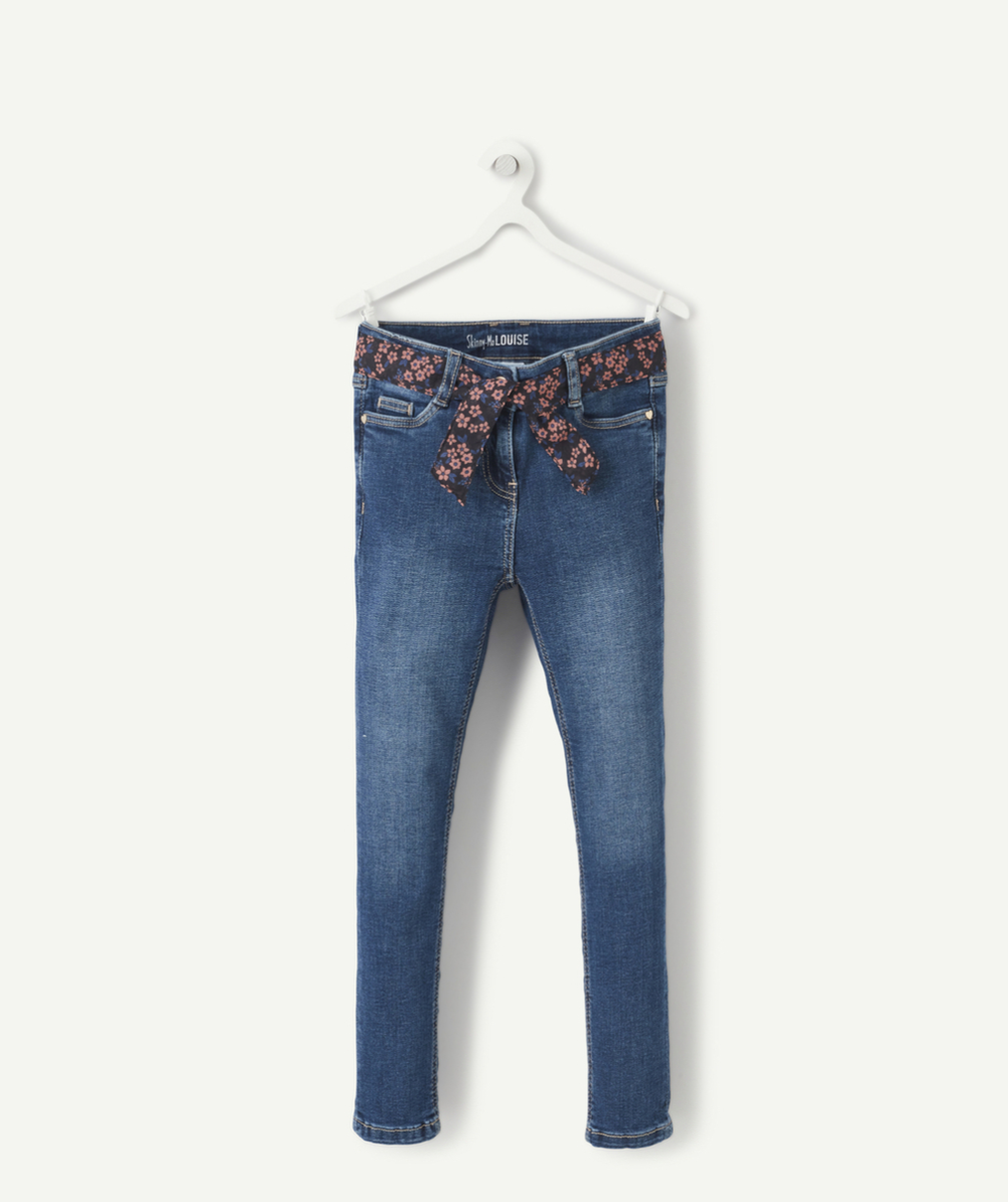 LOUISE LE JEAN SKINNY EN DENIM AVEC CEINTURE FILLE ET TAILLE +