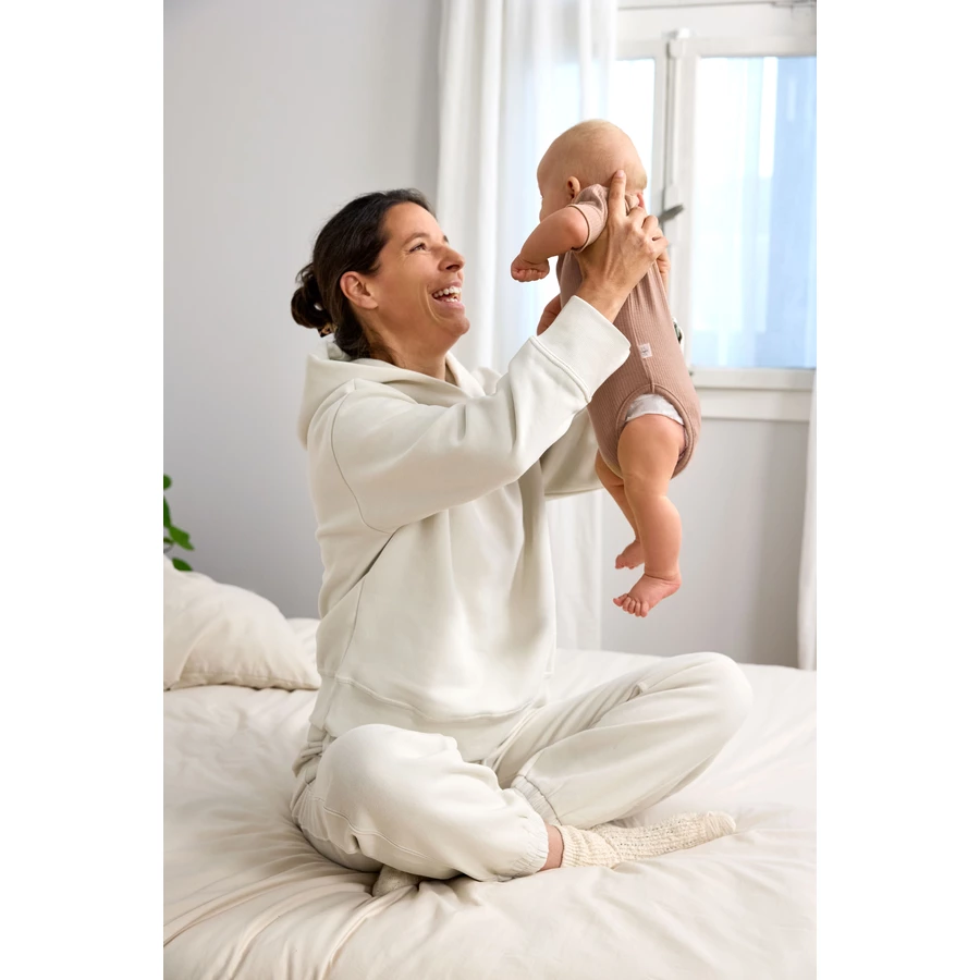 LÄSSIG Baby Body kurzarm braun