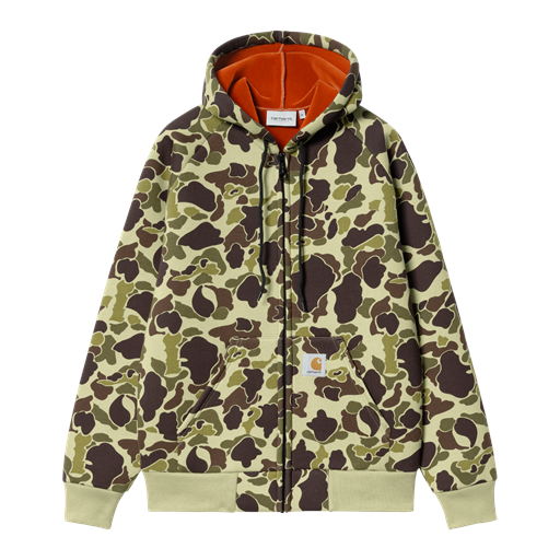 Carhartt WIP Car-Lux Hooded Jakke, Camo Duck Green/Turmeric, L