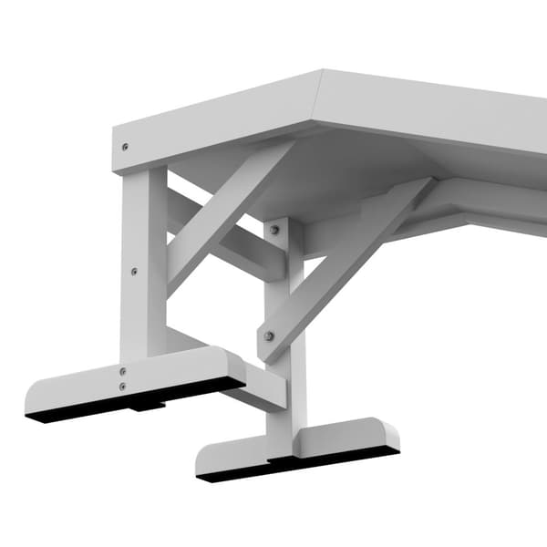 Kjæledyrrampe Med Sklisikre Teppe-Dyrestige Hunderampe For Hunder Opptil 30 Kg Furu Polyester Hvit + Grå 125 X 40 X 35,5 Cm