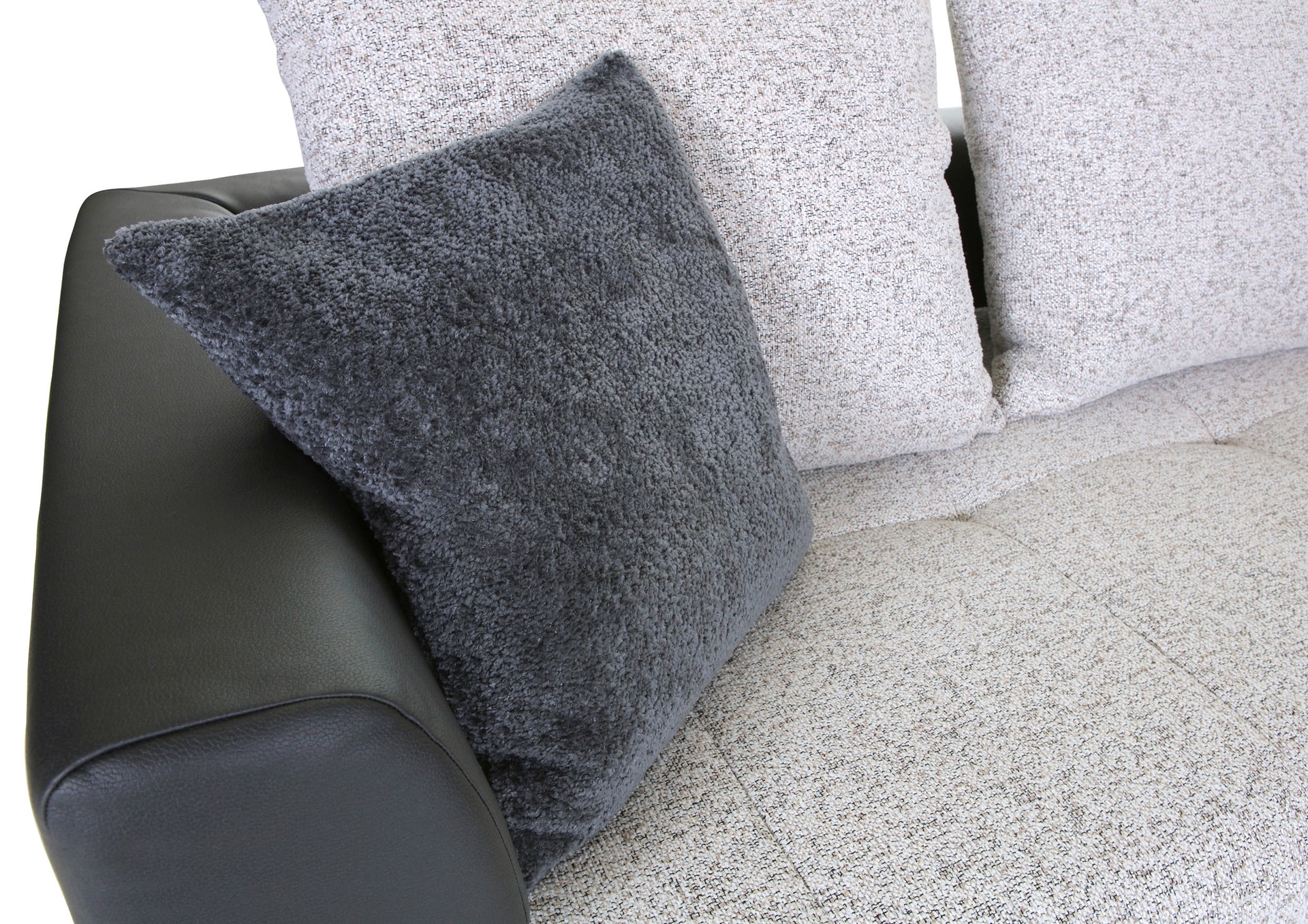 Ecksofa CONTES schwarz/ grau