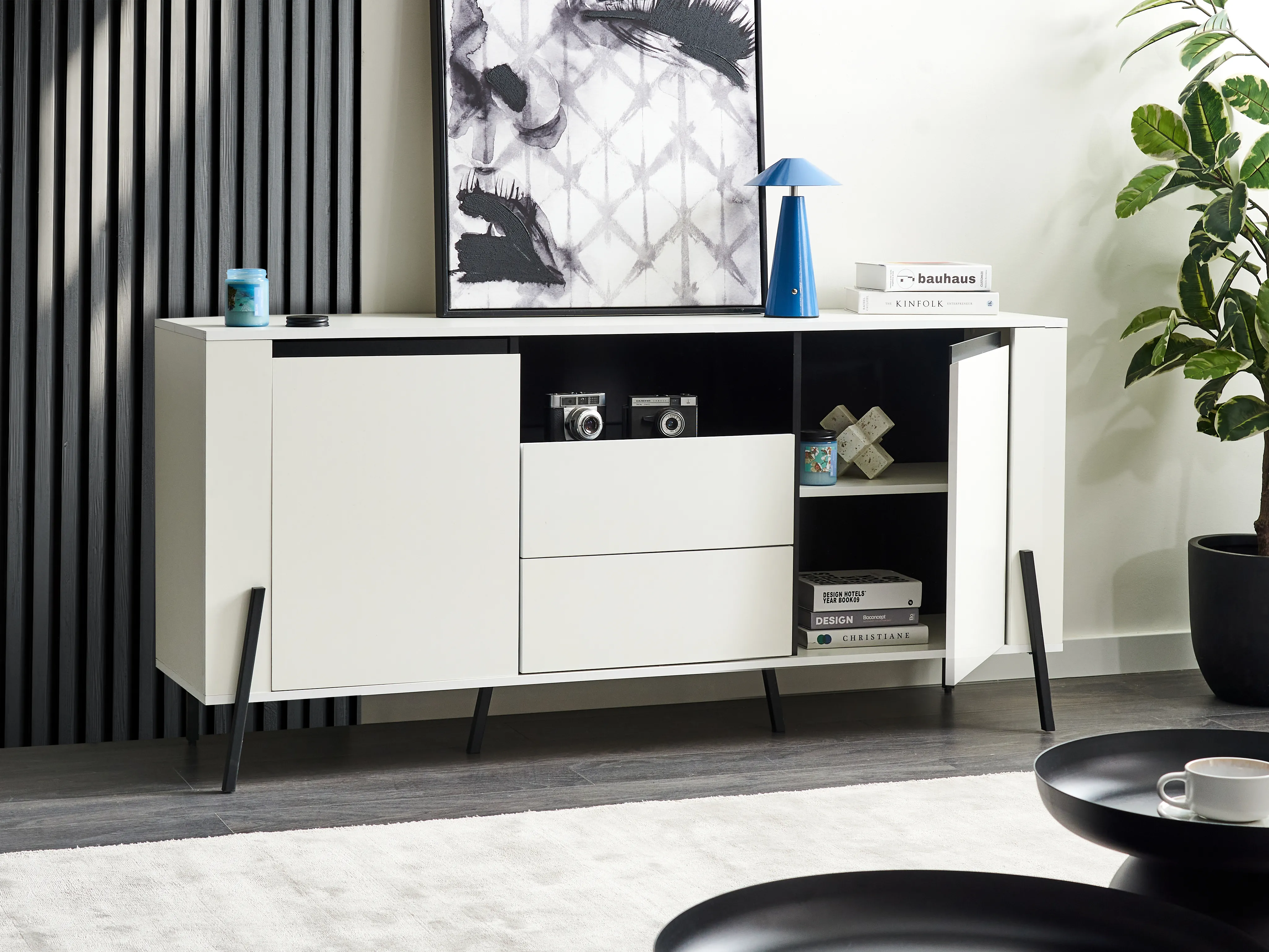 Dressoir met 2 deuren BLACKPOOL Wit