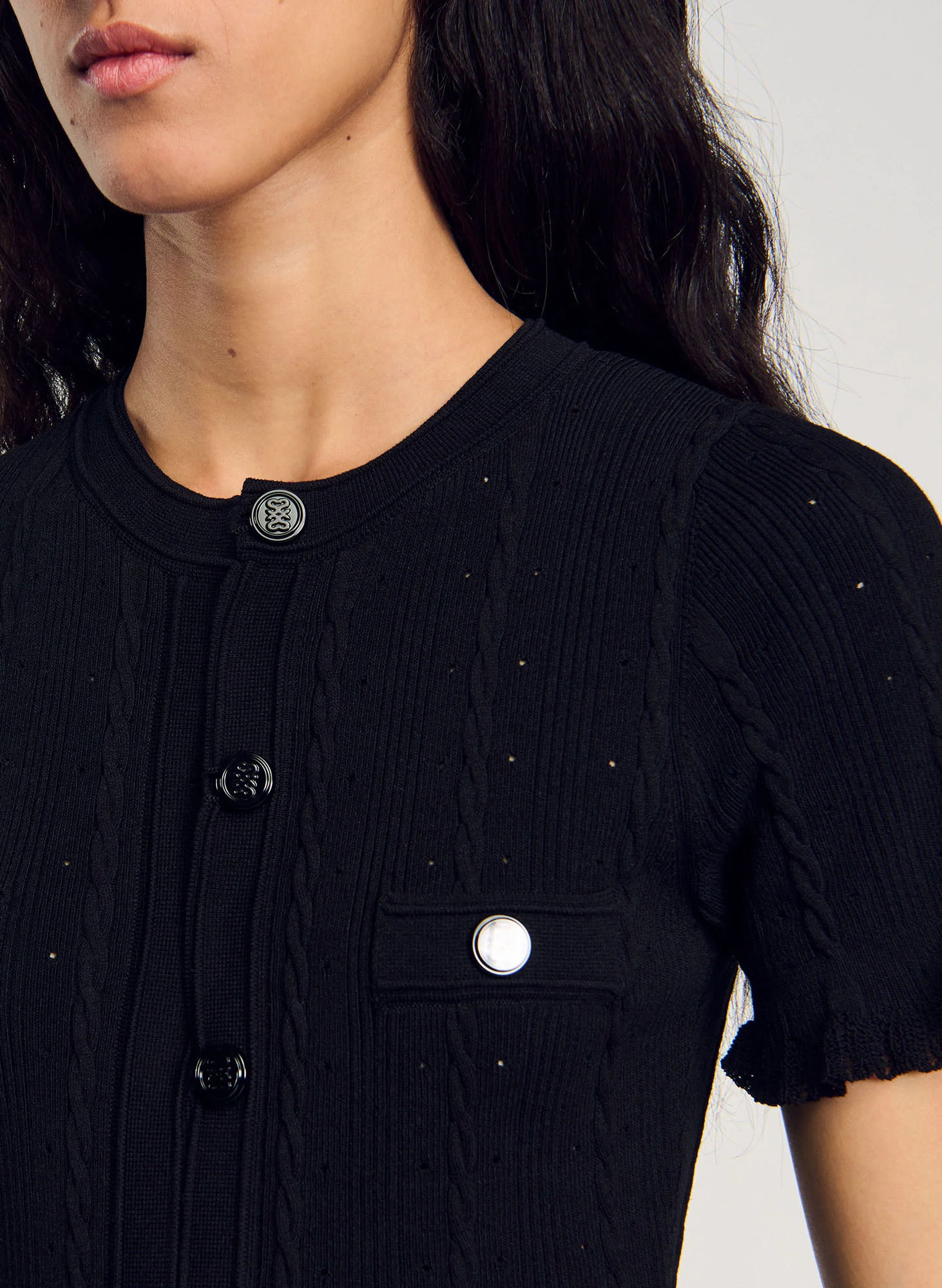 Robe longue col rond| Noir