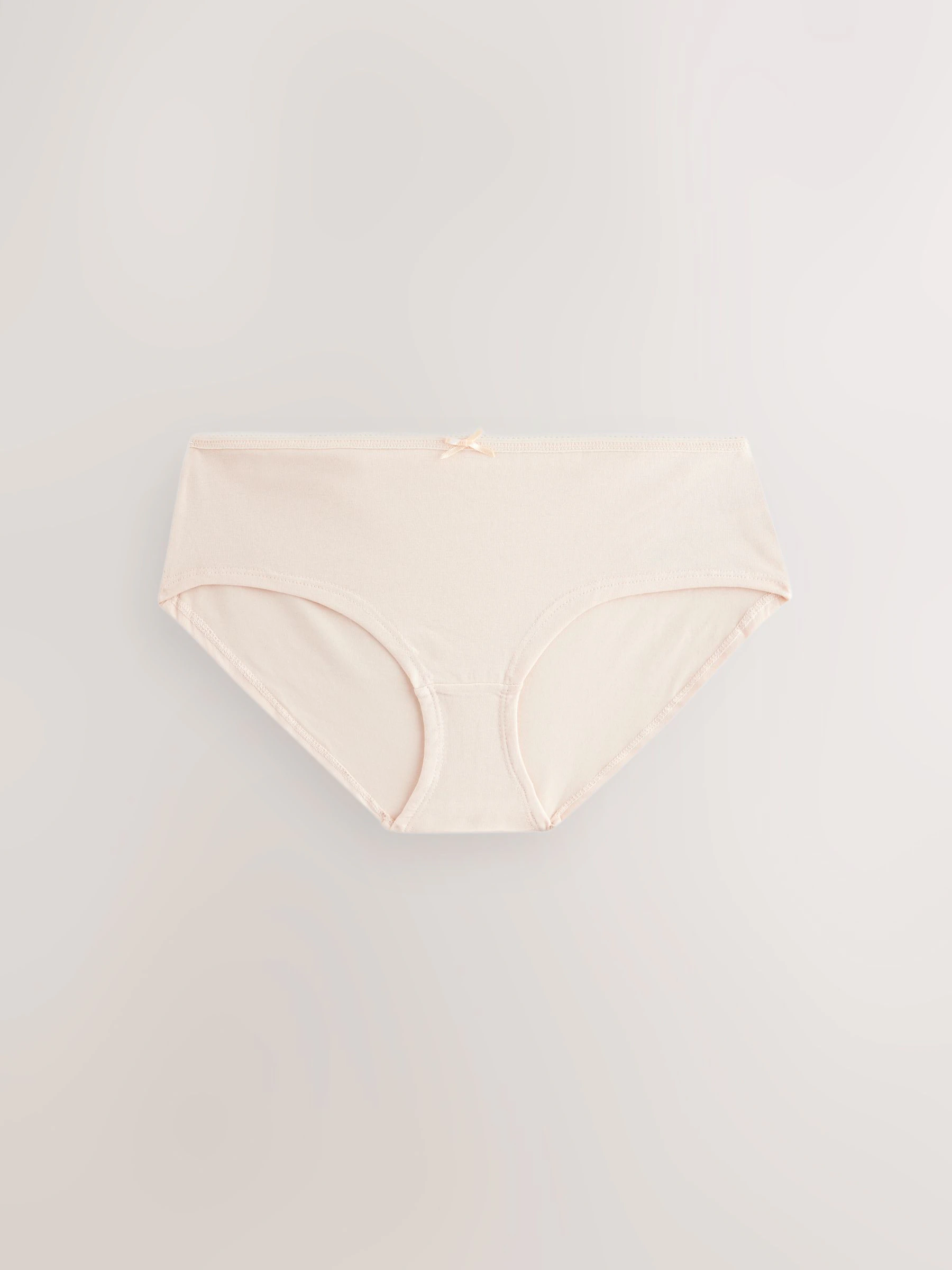 Zwart/pastelroze huidskleur/wit - Set van 7 slips met hoog katoengehalte