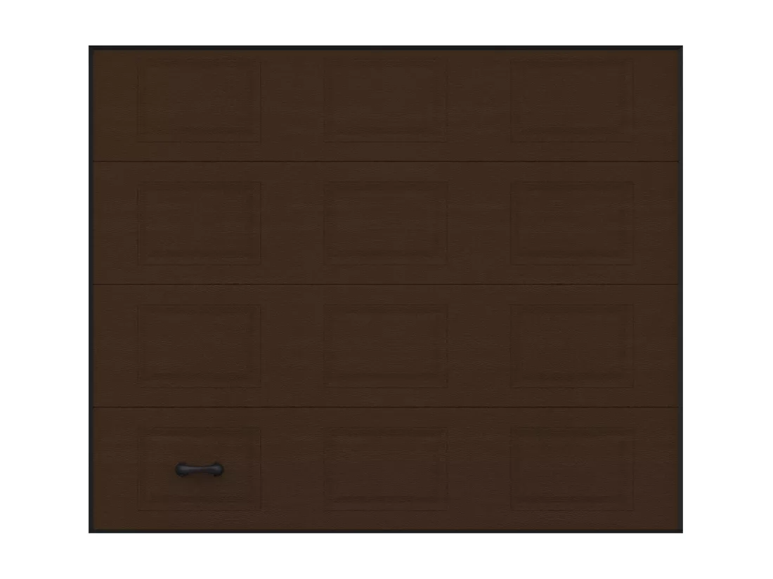 Porte de garage sectionnelle sur mesure à cassettes marron - MUGONIA