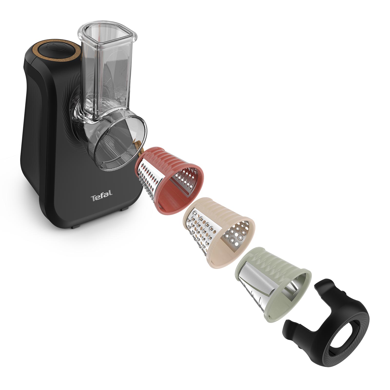 TEFAL 3in1 Elektrische Reibe MB77EN - schwarz - 3 Stufen