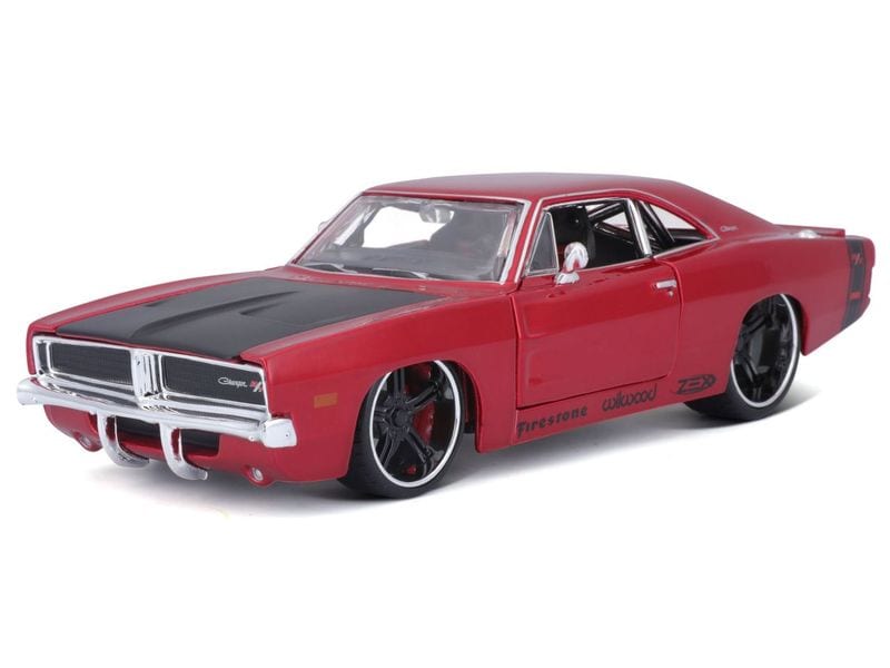 Maisto Dodge Charger R/T 1969 1:24, Rot Sammlermodell im Massstab 1:24
