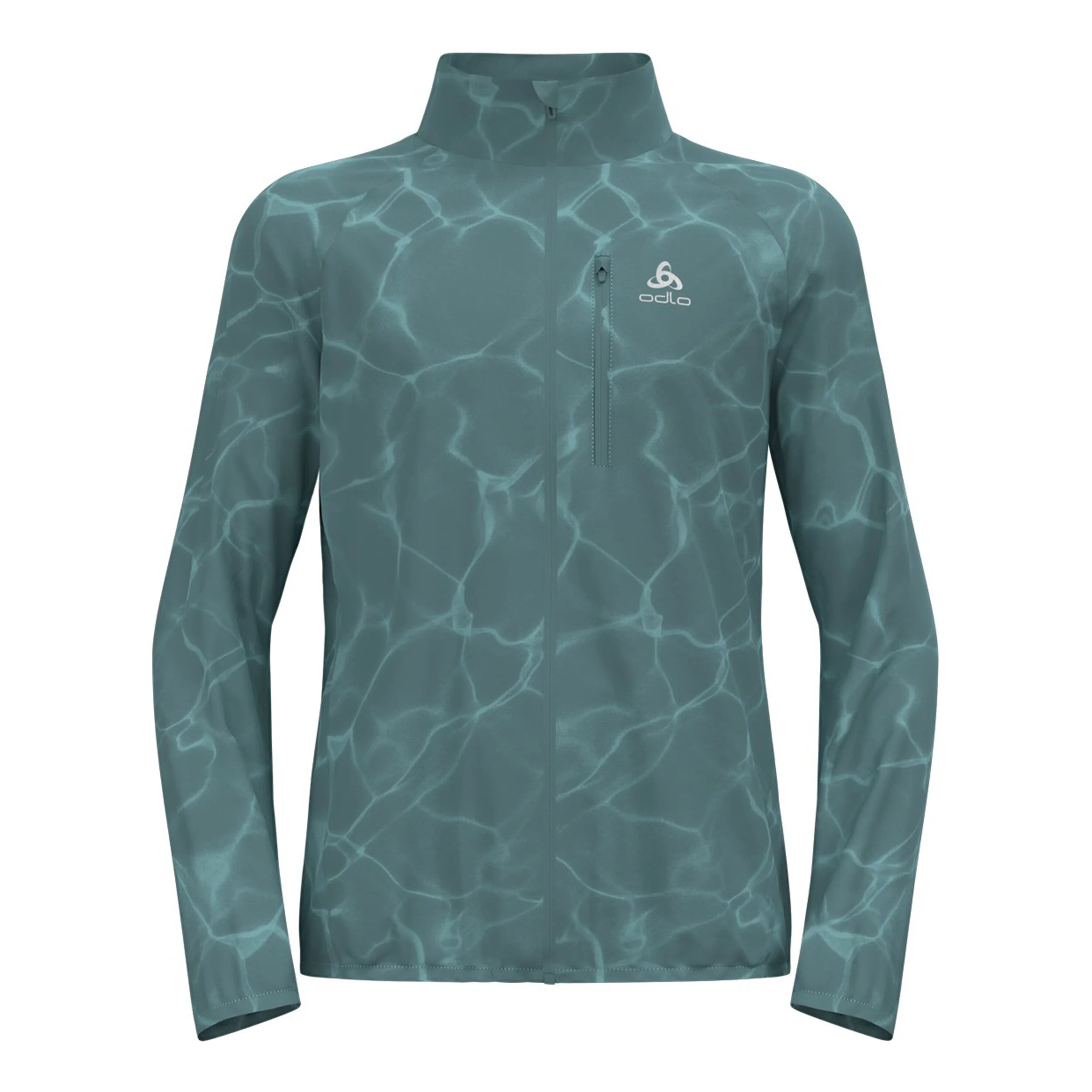 Odlo Zeroweight Print Veste Running Hommes - Bleu Gris