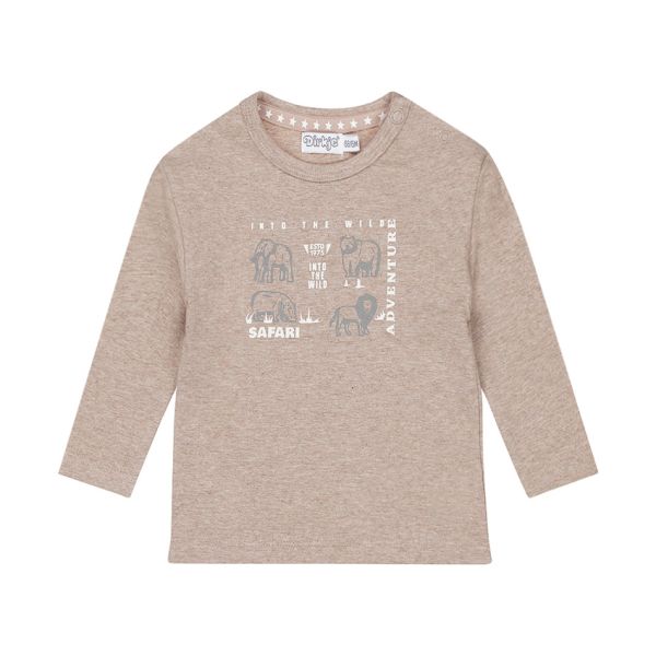 Dirkje T‑Shirt LS – Maat 62 – Faded Brown