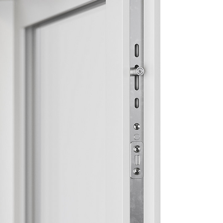 Porte fenêtre PVC 2 vantaux GoodHome blanc - l.140 x h.215 cm, tirant droit