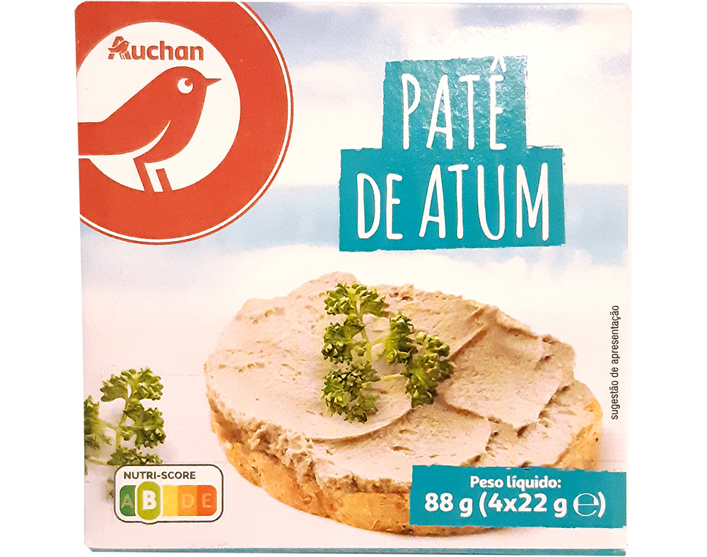 PATÊ ATUM AUCHAN 4X22G