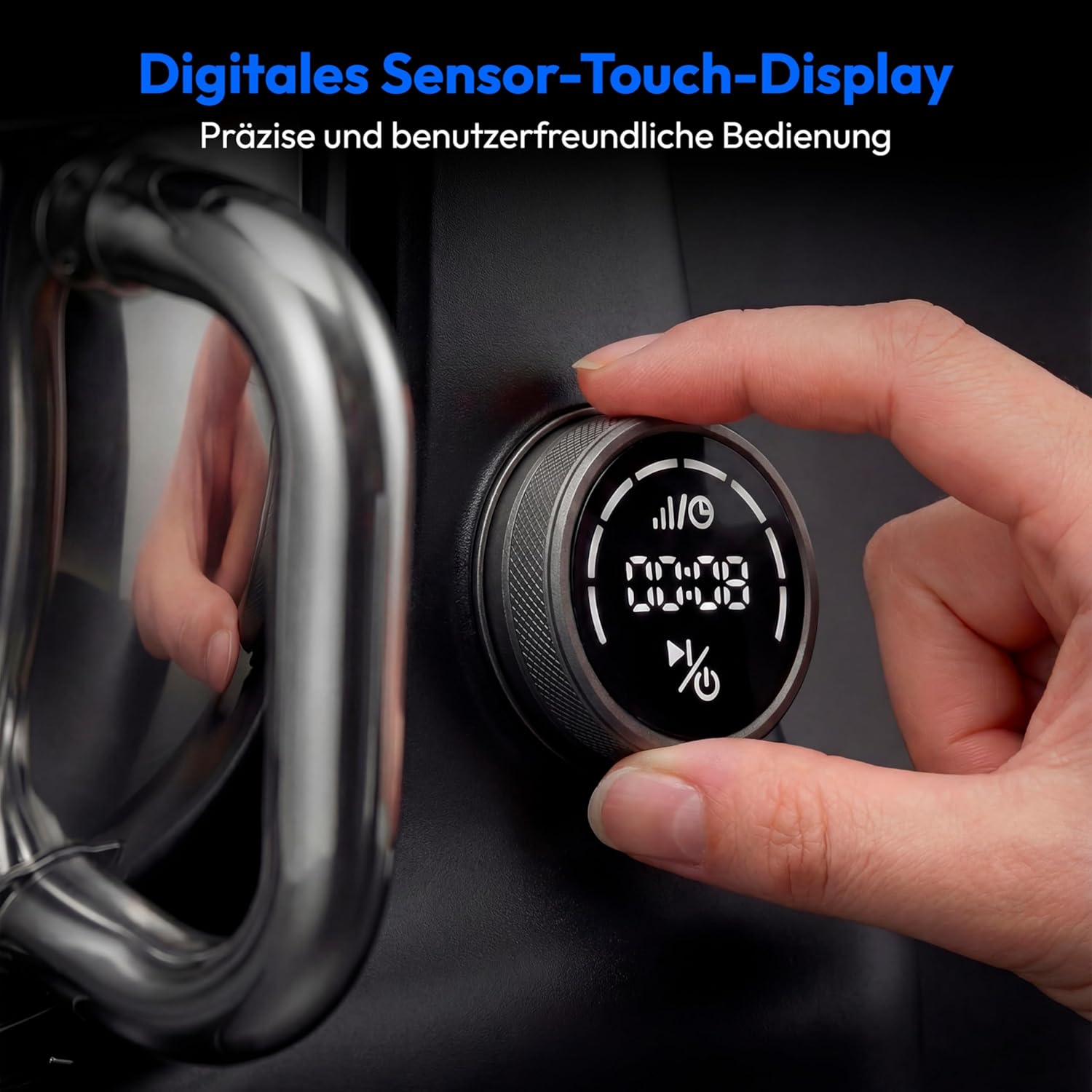 MEDION Küchenmaschine (Fleischwolf, 4,6 L Edelstahlschüssel, leiser Gleichstrommotor, 800 Watt, Reiben Raspeln Schneiden, Digitales Sensor Touch Display, Knetmaschine, Teigmaschine, MD12600) schwarz