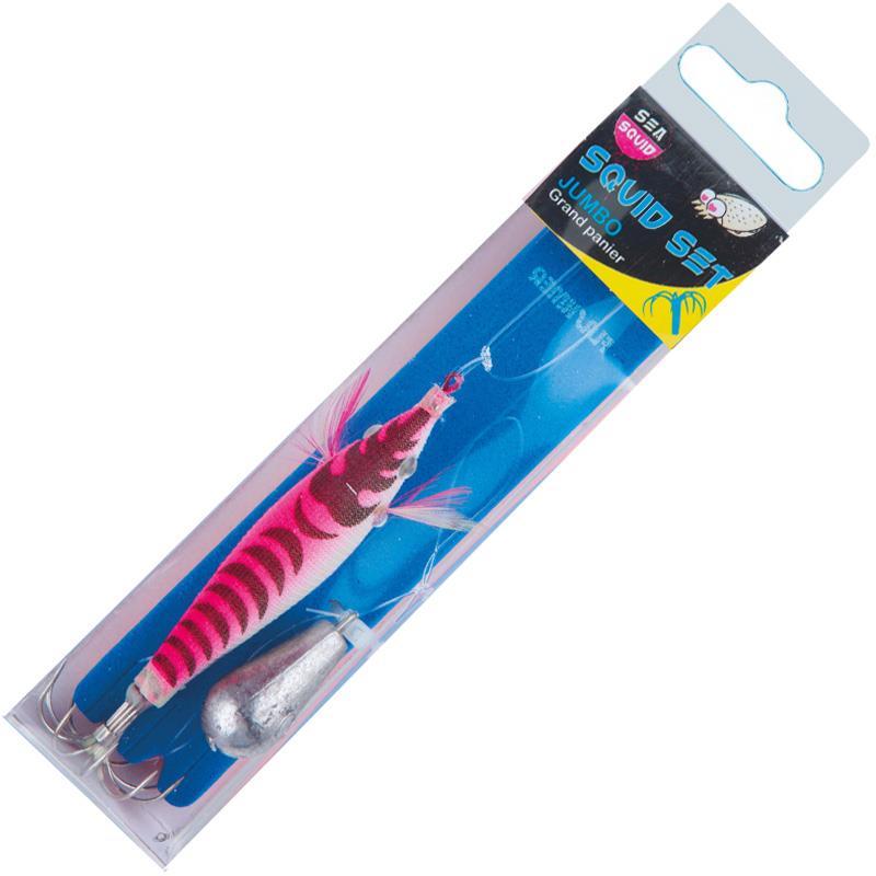 Turlutte + Bas De Ligne Sea Squid Jumbo