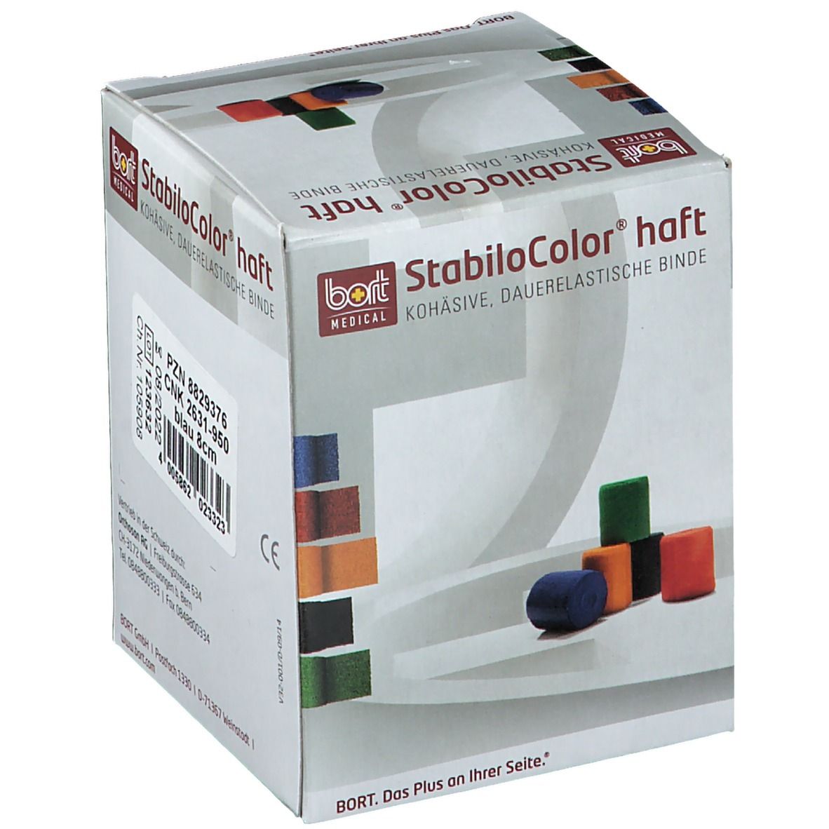 BORT StabiloColor® haft Binde 8 cm blau