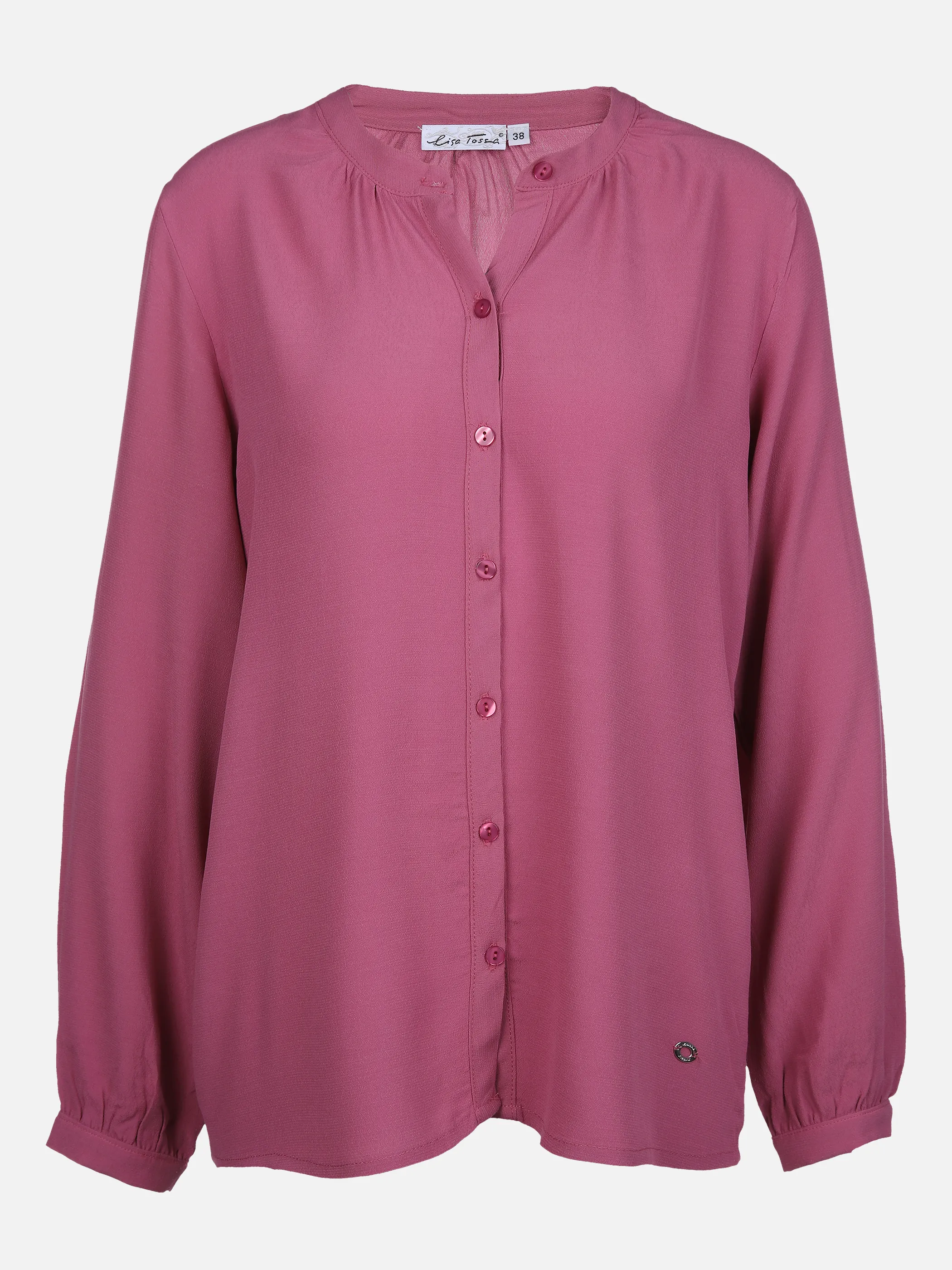 Damen Bluse mit schmalem Stehkragen