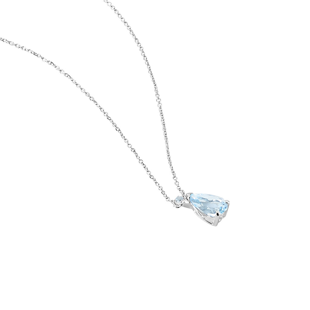 Collier Yrene Or Blanc Topaze