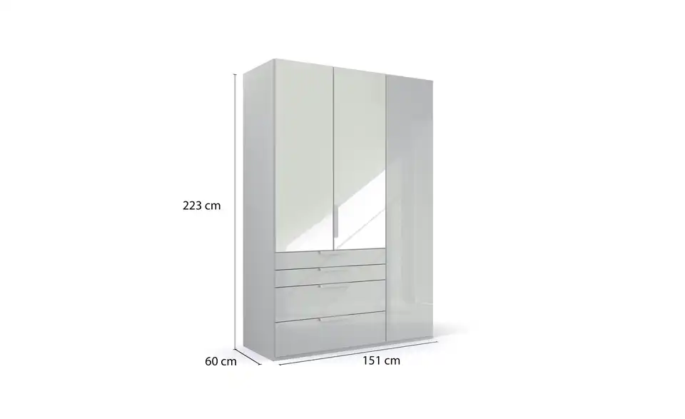 Drehtürenschrank 151 cm 3 Stück
