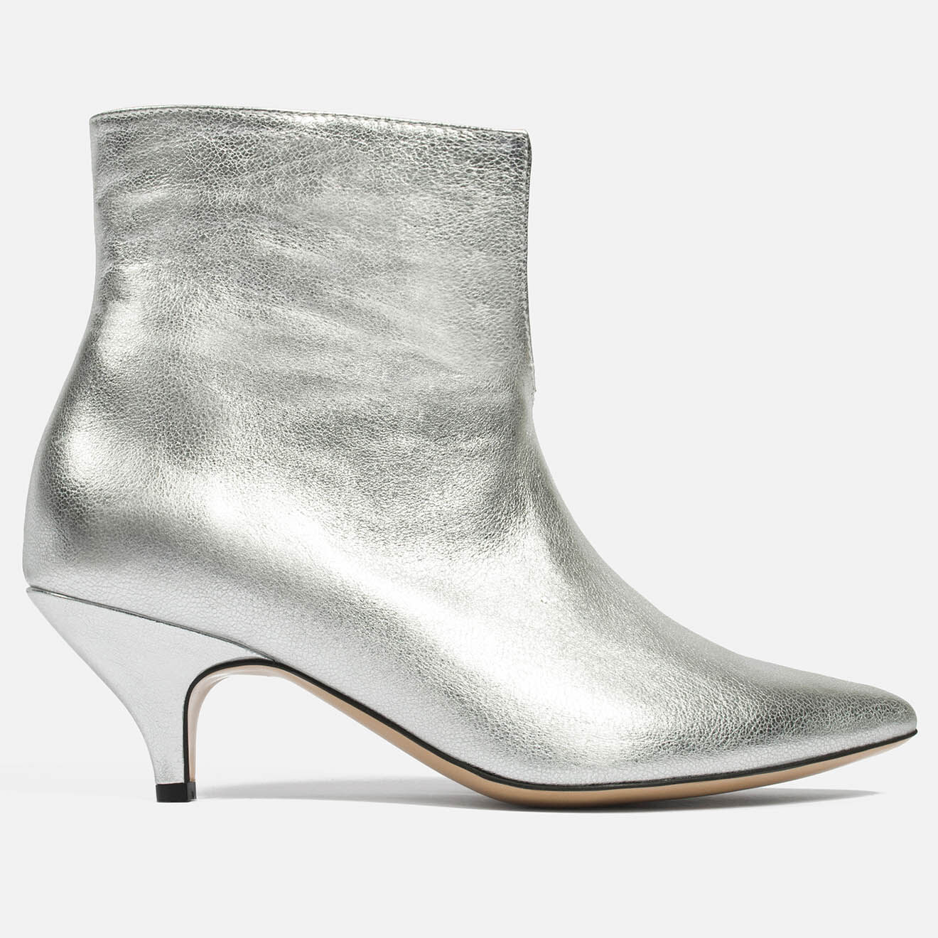 L37 Bottines en Cuir Do It For Myself argentées - Talon 6 cm