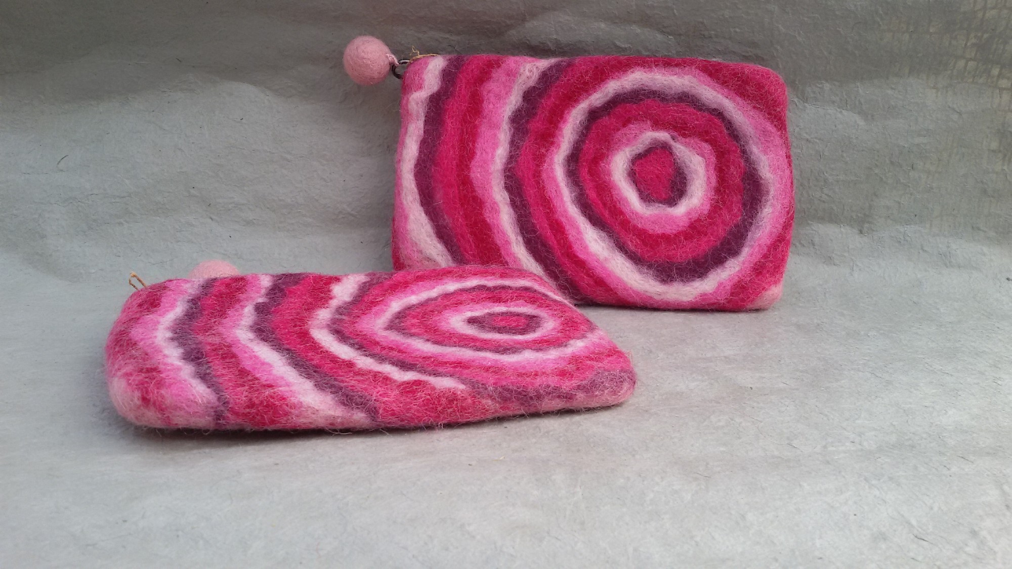 Filz-Etui mit Zipper rosa, B 16 cm, H 10 cm günstig bestellen