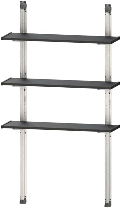 Keter Regalbausatz 70 für 1 Regal mit DREI 70 cm Langen Böden für alle Keter Gerätehäuser (außer Factor Serie), je Regal bis 30kg belastbar, metallverstärkt, modular und flexibel