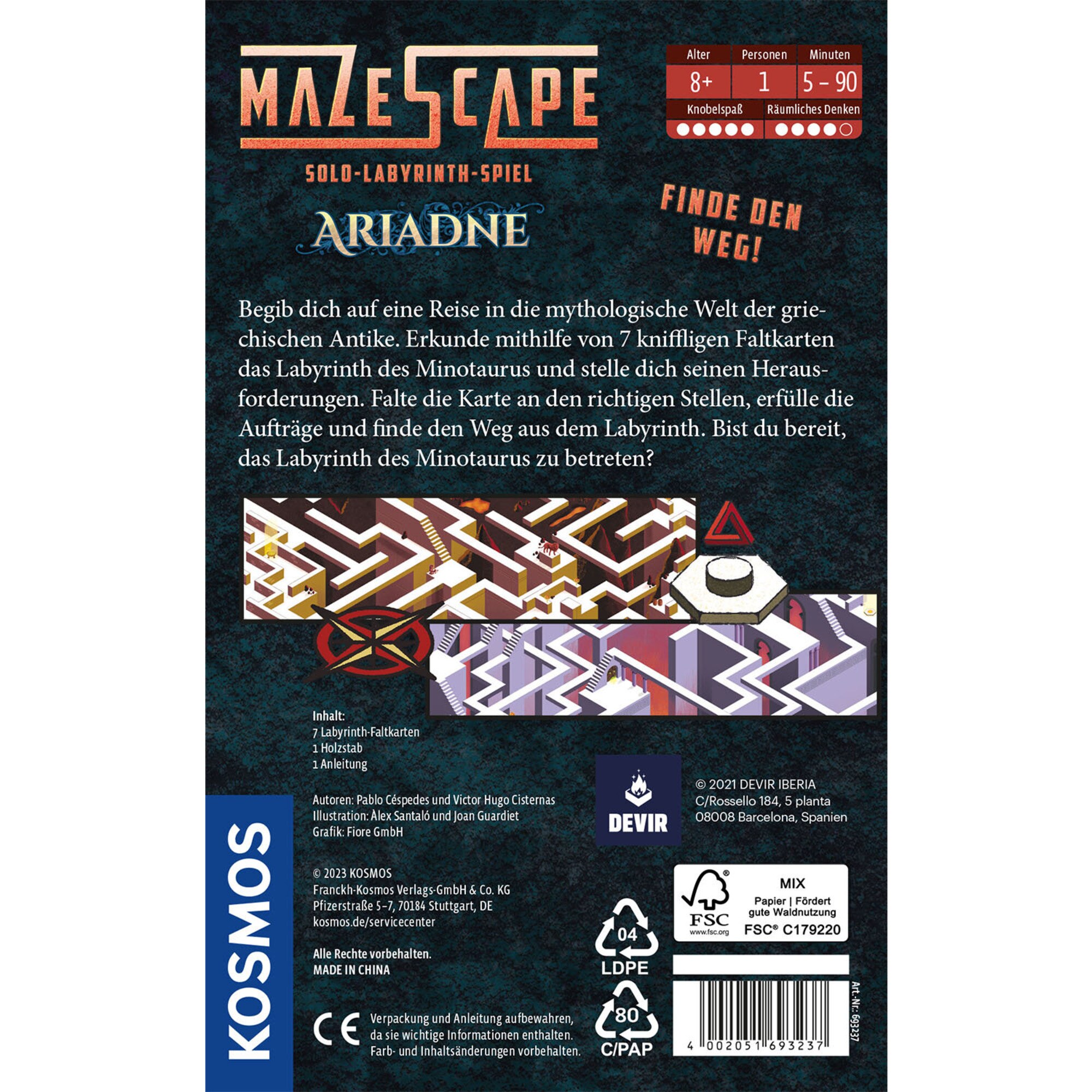 Kosmos Rätselspiel Mazescape Ariadne
