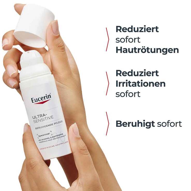 Eucerin UltraSensitive Beruhigende Pflege für normale bis Mischhaut, 50 ml