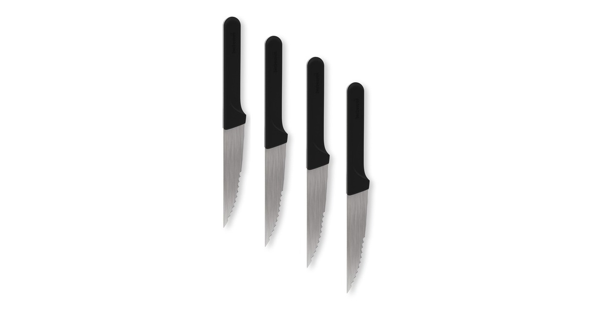BarbecookOlivia set van 4 steak messen uit rvs  (Zwart)