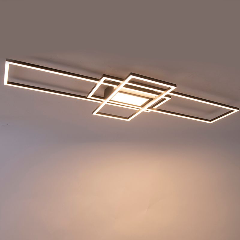 Plafonnière antraciet incl. LED, afstandsbediening - Riha
