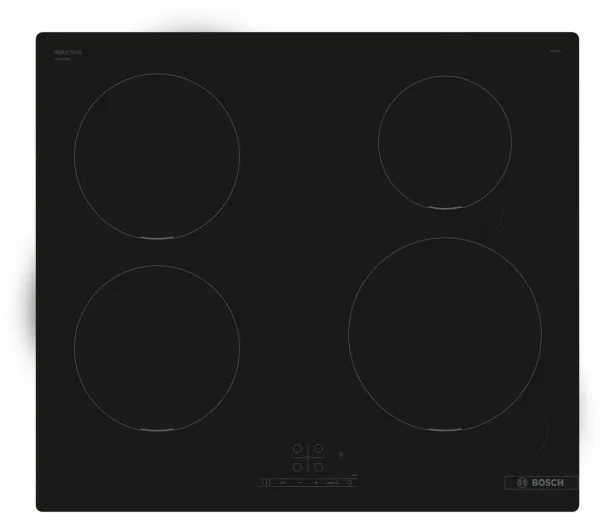 Bosch Serie | 4 PUE611BB5E - Induktions kogeplade - 4 plader - Niche - bredde: 56 cm - dybde: 49 cm - rammeløs - sort