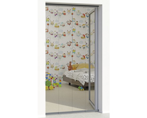 Easy PLUS hordeurgordijn, geen boren nodig, antraciet, 95x220 cm