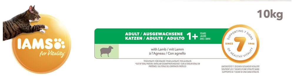 IAMS Adult - Kattenvoer - 10 Kilogram - lam