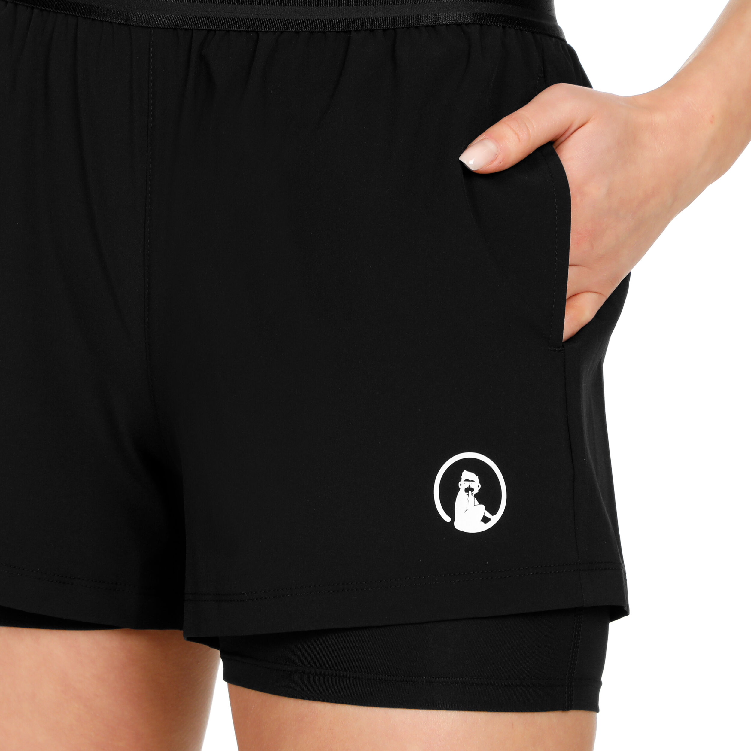 Quiet Please Point 2in1 Shorts Femmes - Noir