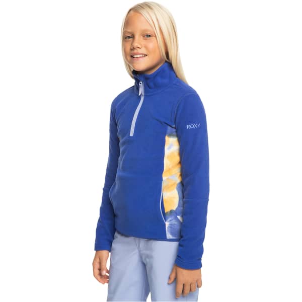 Sweat polaire ROXY SAYNA HALF ZIP GIRL OTLR BRIGHT WHITE PANSY PANSY RG